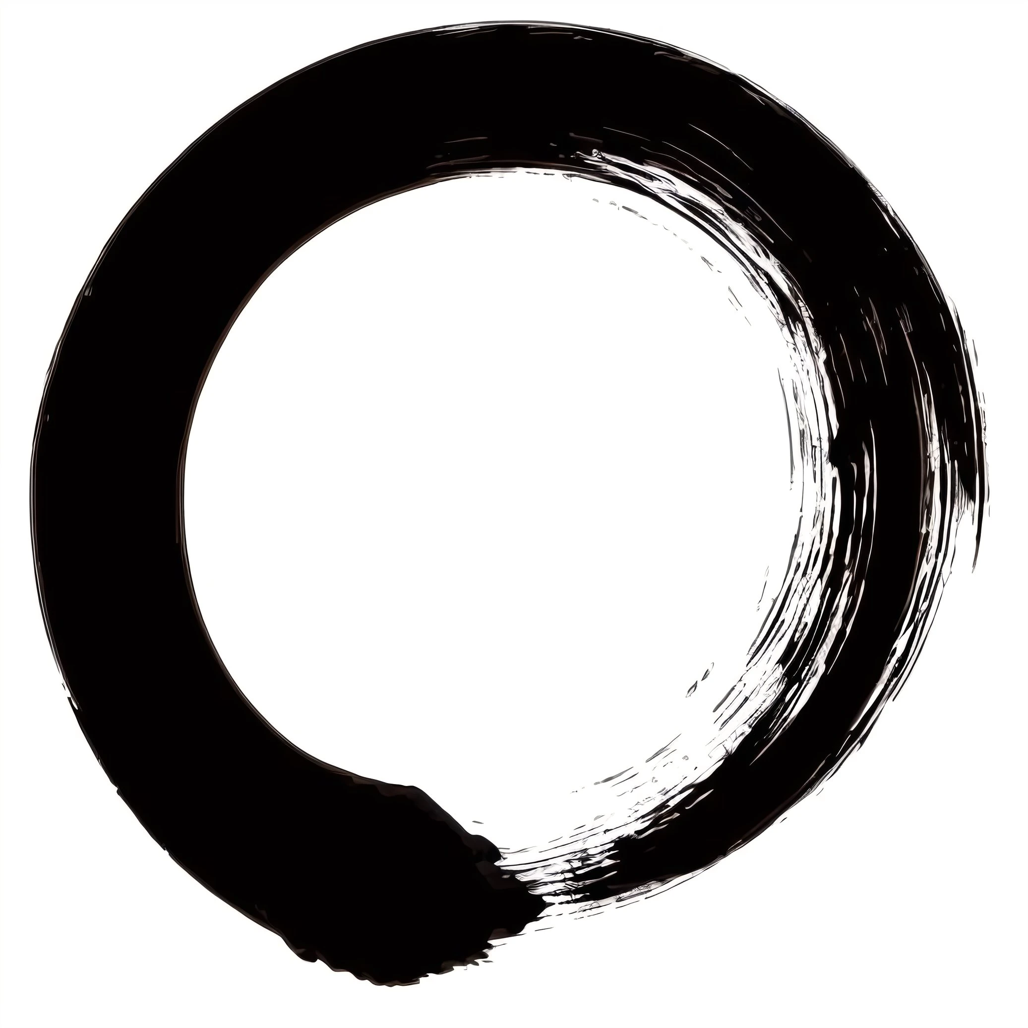 a black enso, white background, <lora:Enso-000006:1.0>