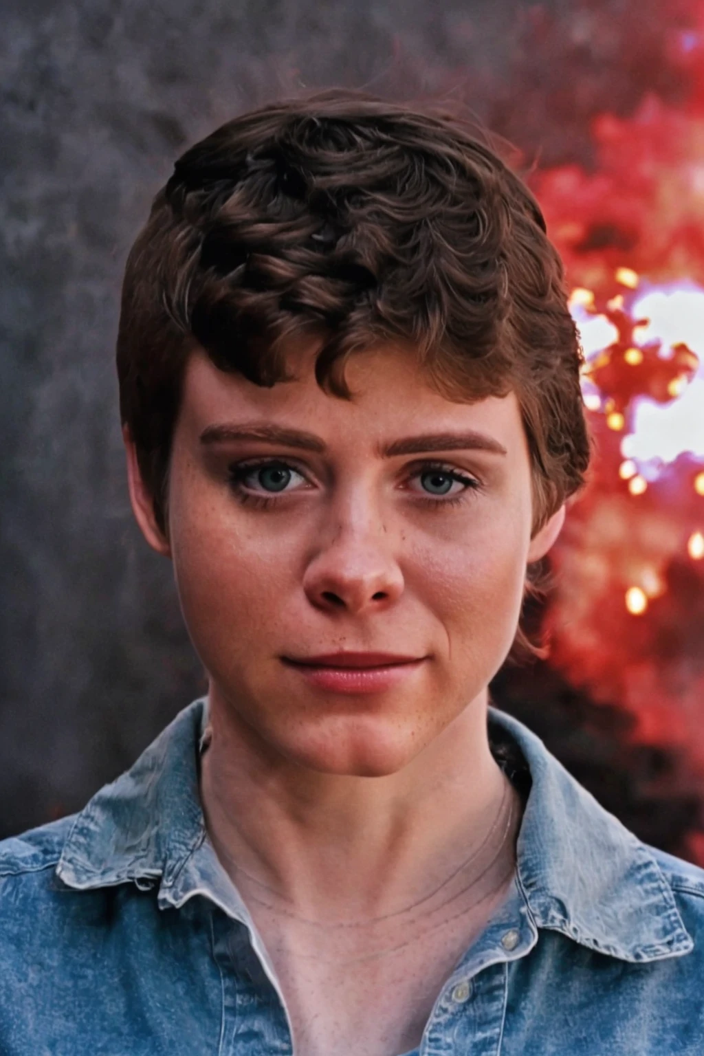 close up portrait of sophialillis as a young woman with superpowers, discovering and learning to control them <lora:Sophia_Lillis-000016:1>