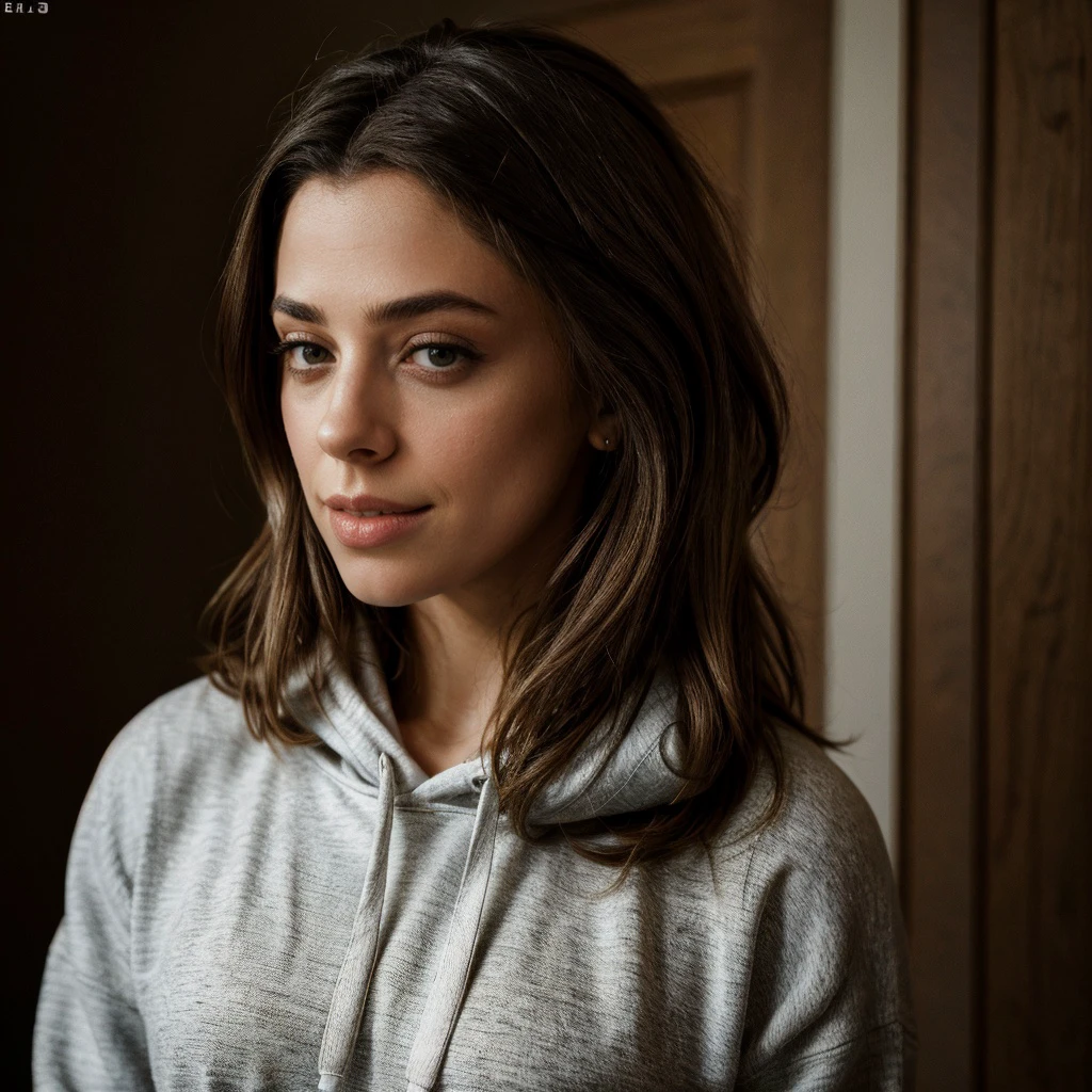 <lora:vanessamai_sd15_768_128_64_v1:1>,vanessamai,1girl,solo,looking at viewer,(hoodie),focus on face,portrait shot,brown long hair,<lora:more_details:0.2>,<lora:add_detail:0.2>,<lora:epi_noiseoffset2:0.2>,epiCRealism,, incredible details, vivid colors, sharp focus, high resolution, impeccable clarity, perfect lighting, excellent composition, exceptional depth, rich textures, superb contrast, captivating sharpness, outstanding vibrancy, flawless tonality, impressive clarity, unmatched precision, stunning saturation, crystal-clear quality, awe-inspiring resolution, masterful exposure