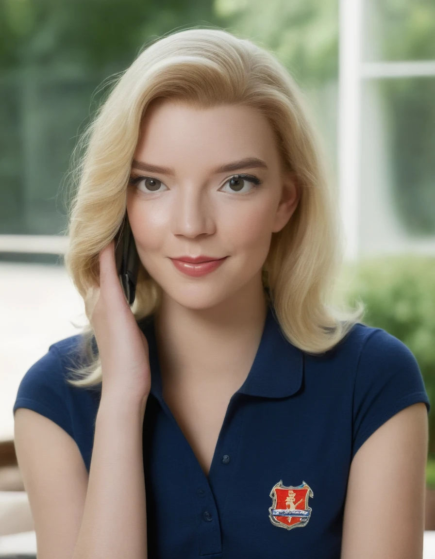 closeup portrait picture of atjx woman, (wearing a Polo Shirt:1.2),(Grilling:1.2),(on a Patio, barbecue, summer day:1.2) , eye makeup, smoky eyeshadow, blonde hair
<lora:AnyaTaylorJoyDoguXLstart@1.24:1.35> <lora:sdxl_offset_example_v10:0.4>