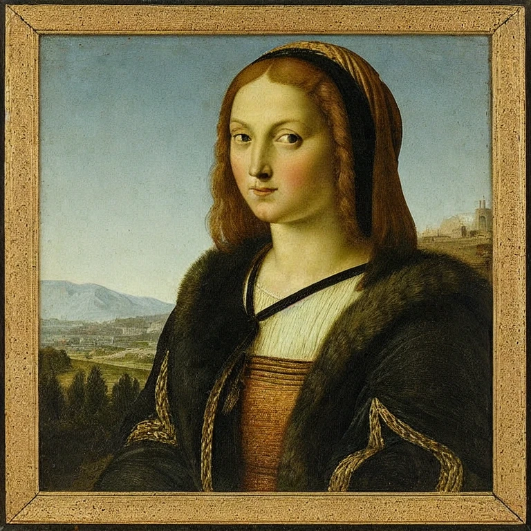 <lora:Raphael_HighRenaissance_VII:0.5>, saint_raphael_vii, portrait of a lady, castle room, dramatic scene