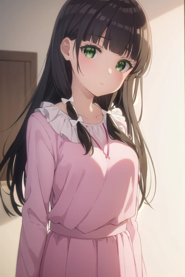 kaikomikuniyama, <lora:kaiko mikuniyama s1-lora-nochekaiser:1>,
kaiko mikuniyama, long hair, bangs, black hair, bow, (green eyes:1.3), hair bow, blunt bangs, white bow, pink bow,
BREAK skirt, long sleeves, school uniform, pleated skirt, socks, dress, (pink dress:1.2),
BREAK indoors,
BREAK looking at viewer, (cowboy shot:1.5),
BREAK <lyco:GoodHands-beta2:1>, (masterpiece:1.2), best quality, high resolution, unity 8k wallpaper, (illustration:0.8), (beautiful detailed eyes:1.6), extremely detailed face, perfect lighting, extremely detailed CG, (perfect hands, perfect anatomy),