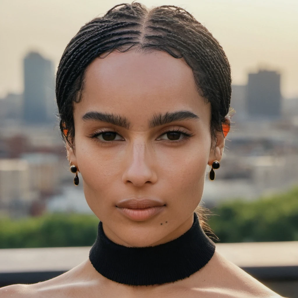 photo of beautiful caucasian woman, zazie <lora:zazie2:0.8>, black galadress, photorealistic, afro bun, absurdres,