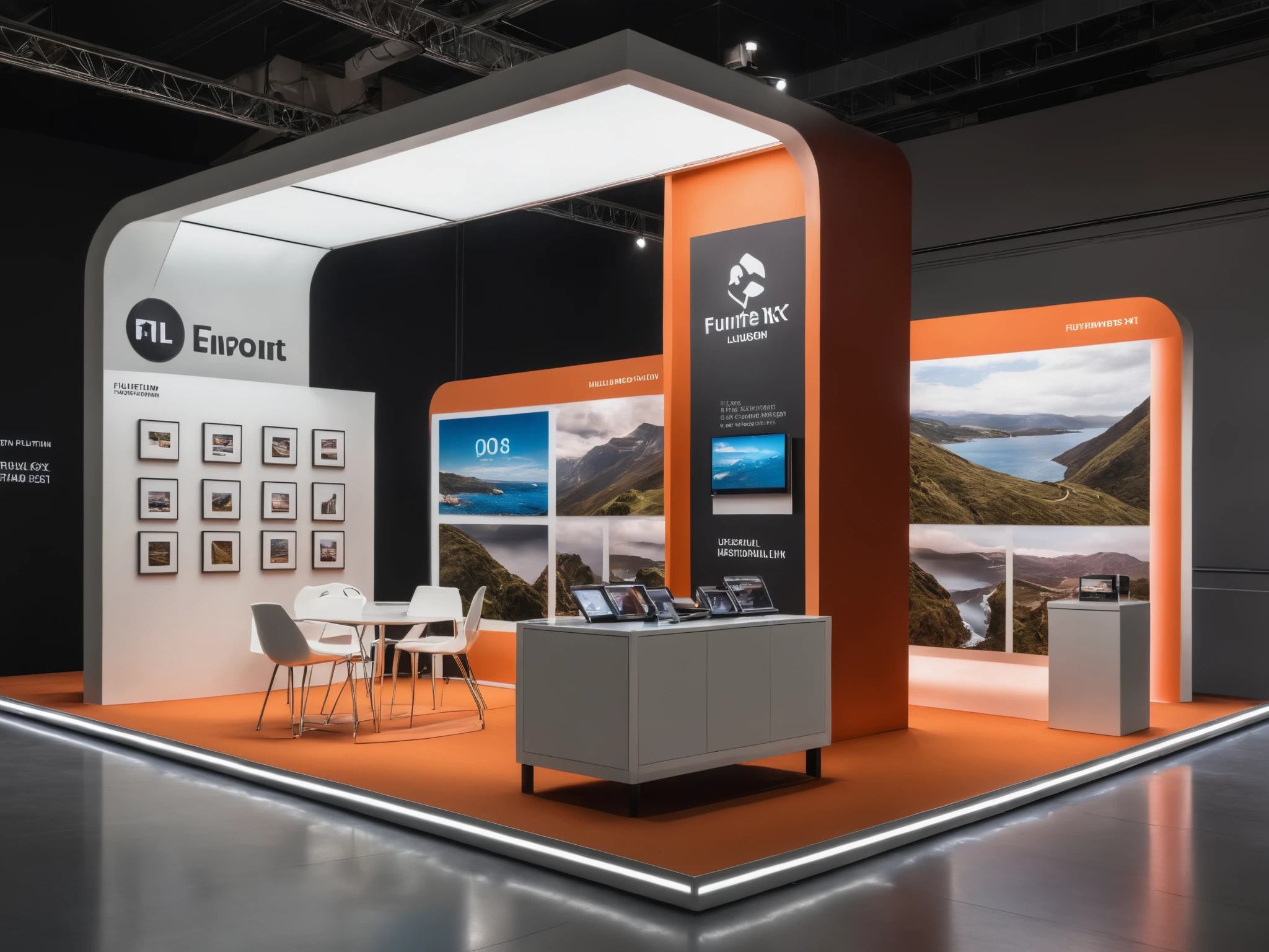 <lora:JJsExhibition_Stand_XL:.7> ,((Exhibition Stand)), building,masterpiece , best quality, RAW photo, subject, 8k uhd, dslr, soft lighting, high quality, film grain, Fujifilm XT3, indoors,  scenery,t, real world location,, enough detail, high resolution, 8k, HD, super realistic, Photorealistic, highly detailed,