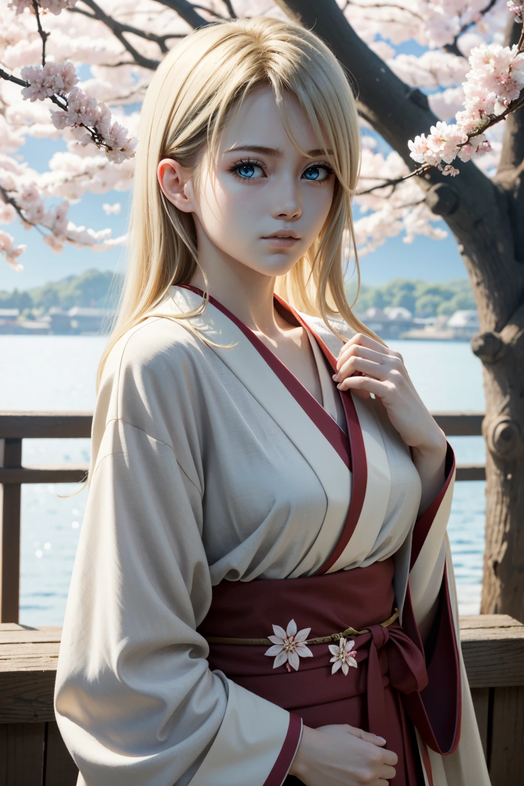 ((ultra detailed, masterpiece, absurdres))
<lora:HGFiona:0.9>
HGFiona, 1girl, blonde hair, blue eyes, in a traditional kimono, surrounded by cherry blossoms