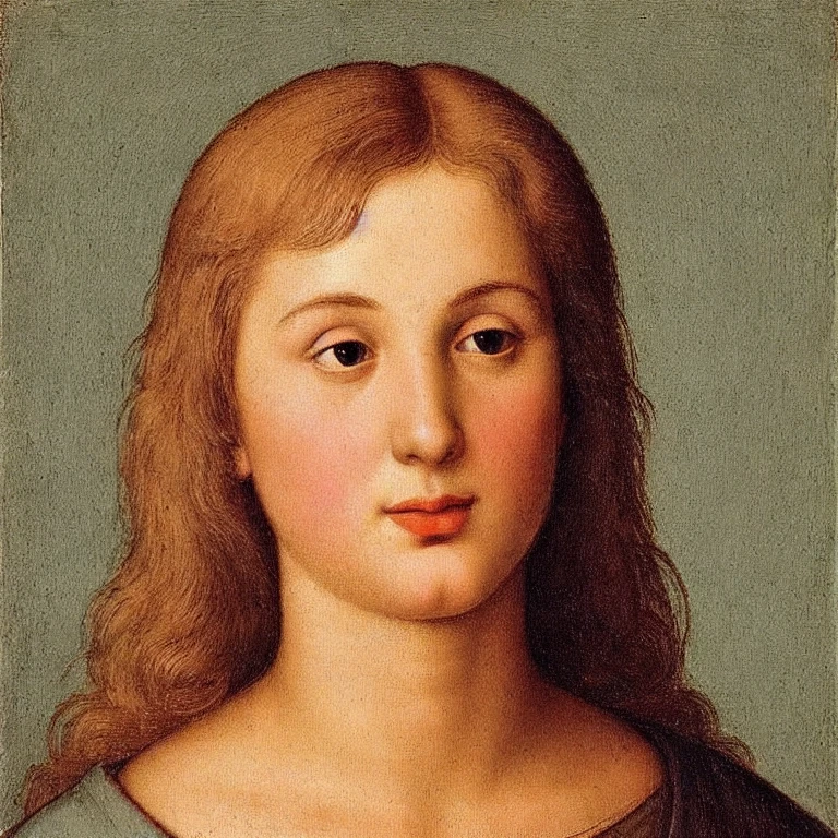 <lora:Raphael_HighRenaissance_VII:0.5>, saint_raphael_vii, portrait of blondie girl, cute, young