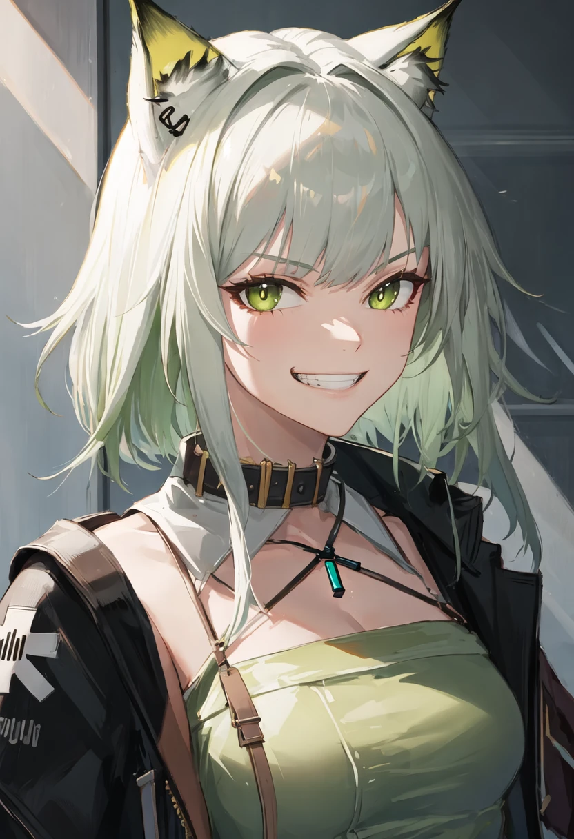 best quality, masterpiece, highres, solo, {kal_tsit_arknights:0.90}, evil_grin, evil_smile, grin, portrait, looking at viewer