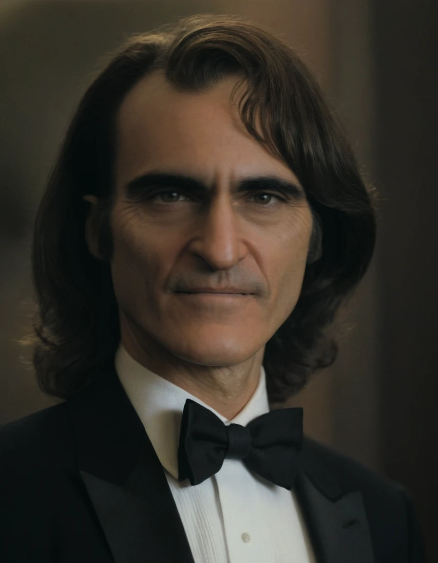 closeup portrait picture of jqwx man, wearing a tuxedo, long hair
<lora:JoaquinPhoenixDoguXLuse@1.24:1.35> <lora:sdxl_offset_example_v10:0.4>