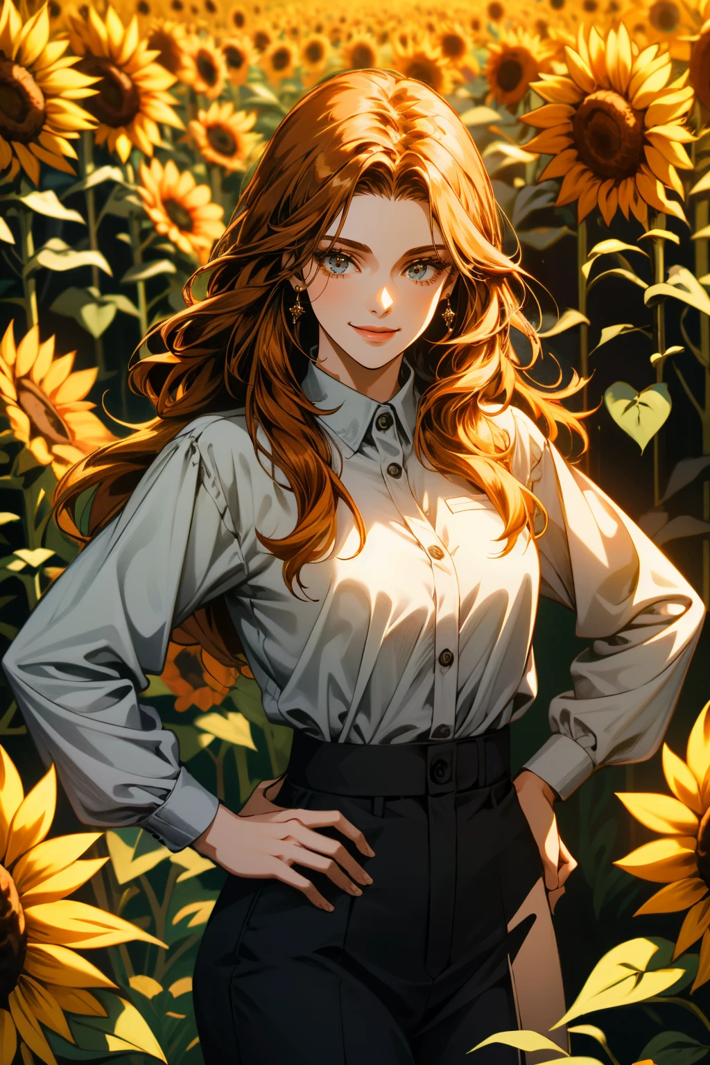 ((ultra detailed, masterpiece, absurdres))
<lora:Spider2MaryJ:0.9>
Spider2MaryJ, 1girl, long hair, orange hair, surrounded by sunflowers in a bright field, smiling, with hands on hips