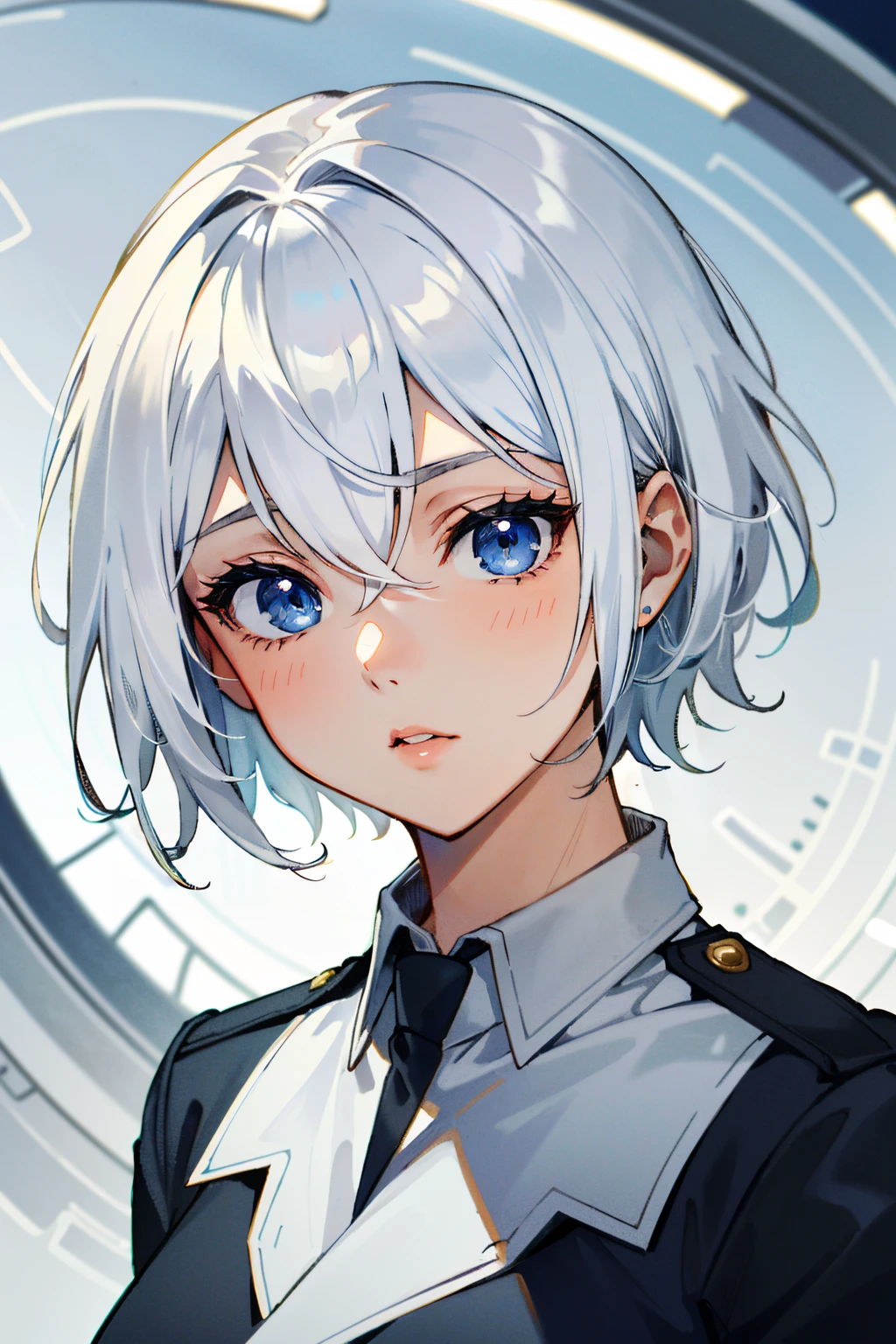 ((ultra detailed, masterpiece, absurdres))
<lora:KOFAngel-000009:0.9>
KOFAngel, 1girl, short hair, white hair, blue eyes