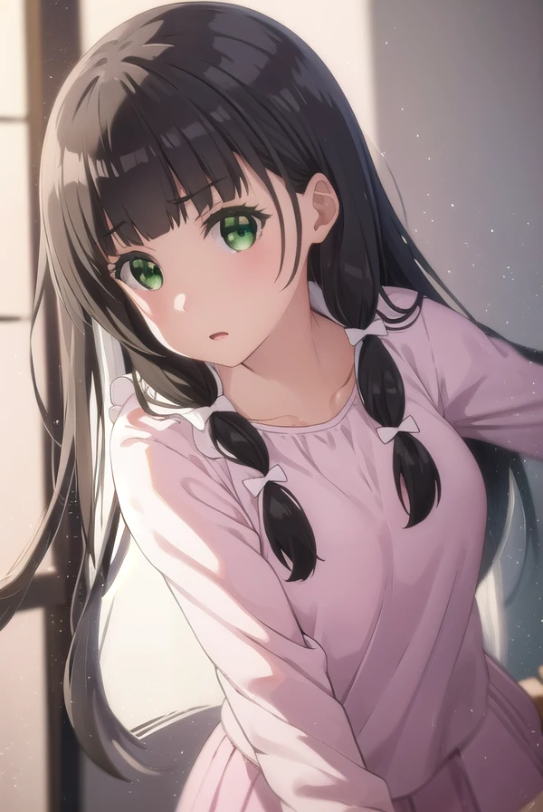kaikomikuniyama, <lora:kaiko mikuniyama s1-lora-nochekaiser:1>,
kaiko mikuniyama, long hair, bangs, black hair, bow, (green eyes:1.3), hair bow, blunt bangs, white bow, pink bow,
BREAK skirt, long sleeves, school uniform, pleated skirt, socks, dress, (pink dress:1.2),
BREAK indoors,
BREAK looking at viewer, (cowboy shot:1.5),
BREAK <lyco:GoodHands-beta2:1>, (masterpiece:1.2), best quality, high resolution, unity 8k wallpaper, (illustration:0.8), (beautiful detailed eyes:1.6), extremely detailed face, perfect lighting, extremely detailed CG, (perfect hands, perfect anatomy),