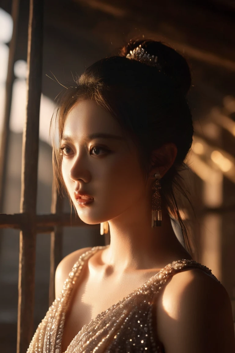 masterpiece, highest quality, cinematic, volume lighting, very detailed, High resolution, sharp, sharp image, 4K, 8K, 35mm, 1 girl,
