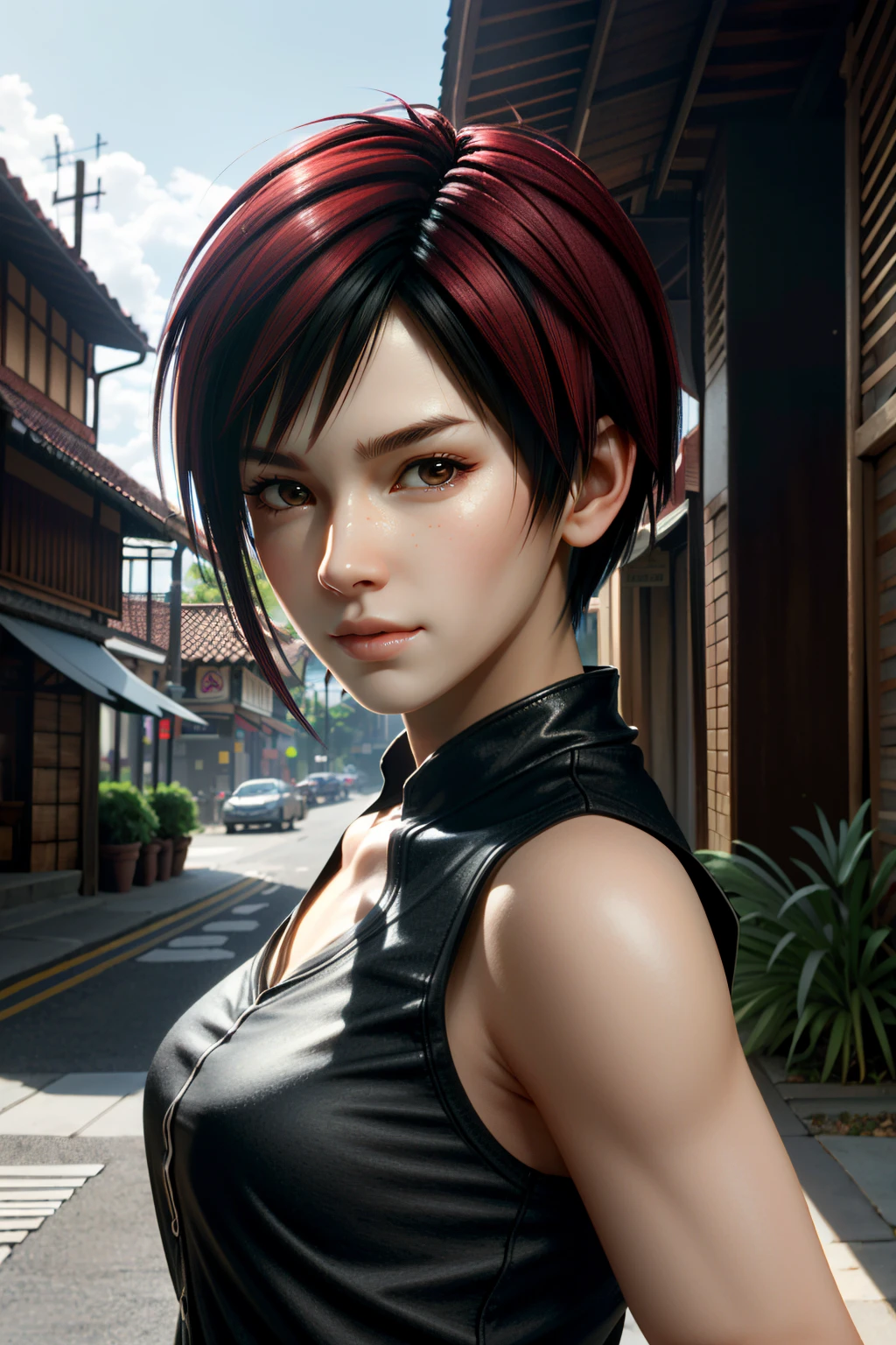 ((ultra detailed, masterpiece, absurdres))
DOAMila, 1girl, short hair, two-tone hair, black hair, red hair, brown eyes, portrait by Stanley Artgerm Lau, WLOP, Rossdraws, James Jean, Andrei Riabovitchev, Marc Simonetti, krenz cushart, Sakimichan, trending on ArtStation, digital art
<lora:DOAMila:0.9>