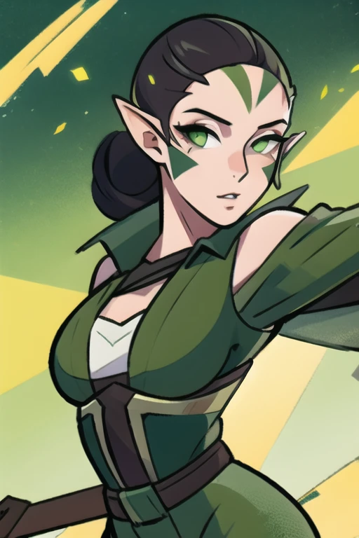(masterpiece:1.2),(best quality:1.2)),perfect eyes,perfect face,perfect lighting,fashion,masterpiece,best quality,highly detailed,
solo,1girl,cowboy shot,<lora:Nissa:1>,green eyes,facial mark,<lora:StyleThickLine:0.8>,<lora:CuteMeme:0.7>,