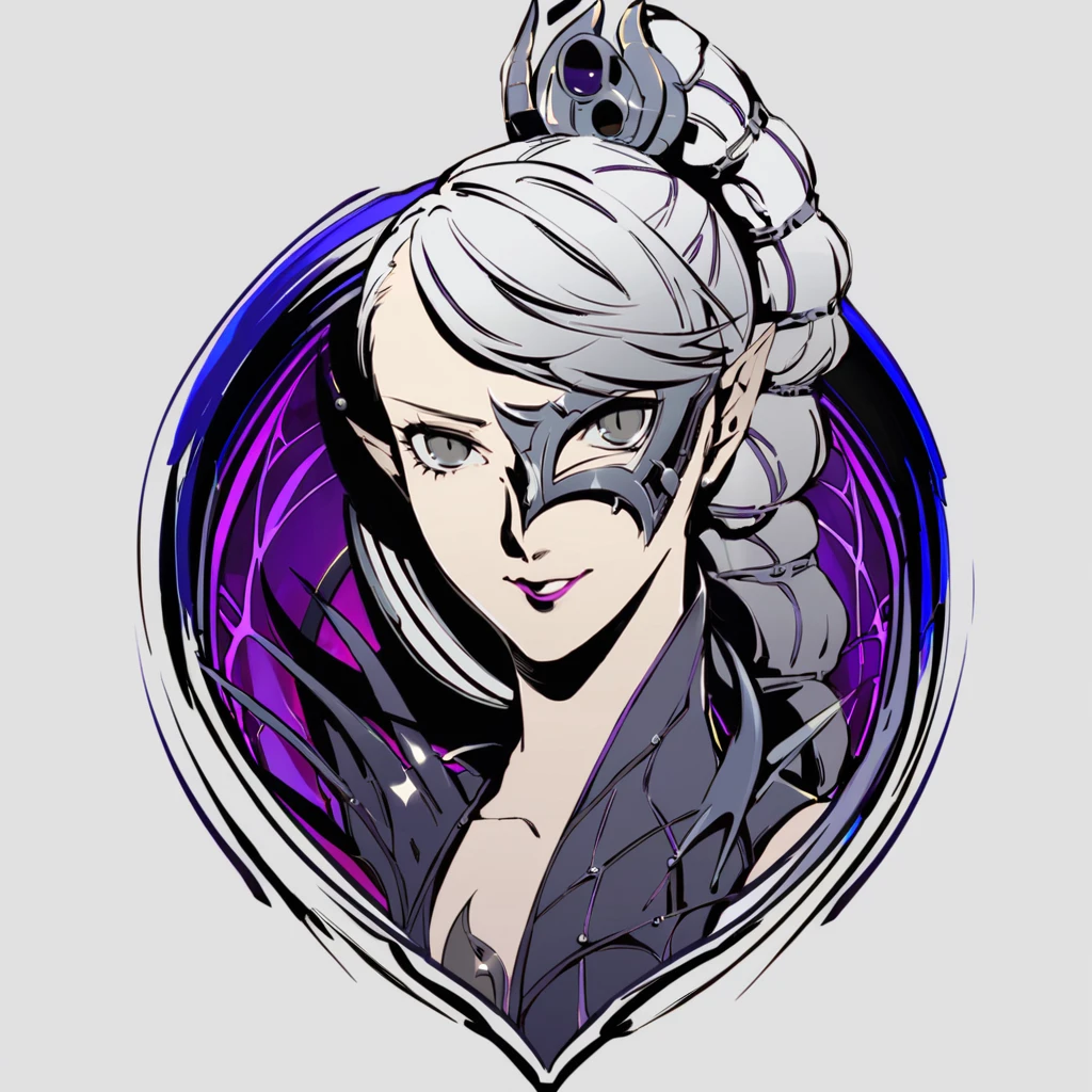 1girl, shadowheart, white hair, persona 5, portrait, masterpiece, best quality, uhd, 8k, soejima_shigenori <lora:persona_style_xl_rev2-000012:1> <lora:shadowheart_xl_rev2_1:1>
