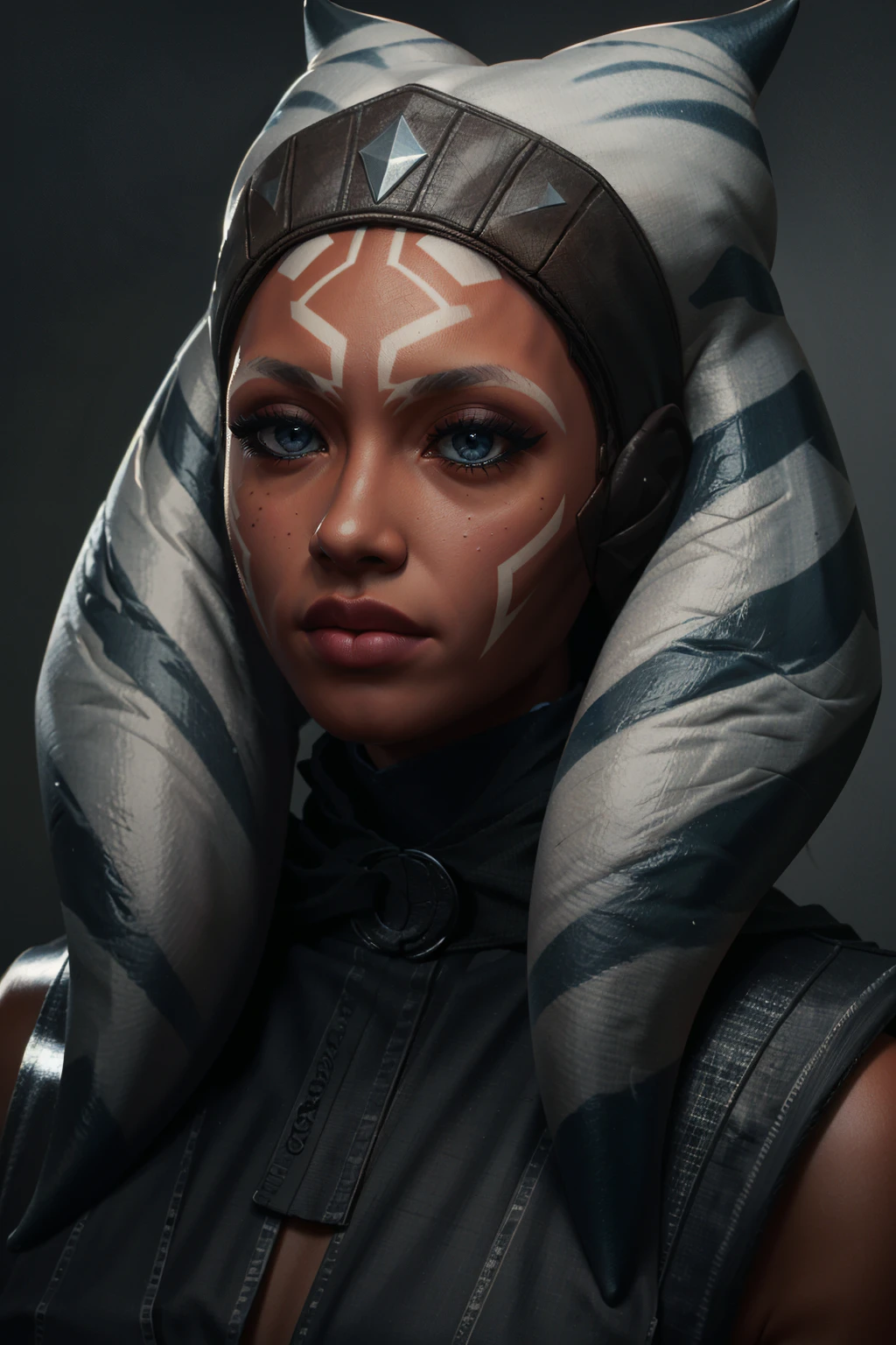 ((ultra detailed, masterpiece, absurdres))
StarWAhsoka, 1girl, dark skin, white facial mark, portrait highly detailed, trending on artstation, artstationHD, artstationHQ, patreon, 4k, 8k
<lora:StarWAhsoka:0.9>