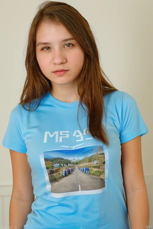 portrait photograph, 21yo 4ur0r4, tshirt, looking at viewer, <lora:Aurora_C-000006:0.8>