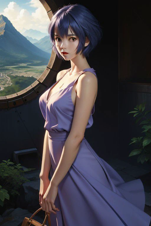 1girl,<lora:Ayanami:0.6>, breathtaking  background, PHOTOREALISTIC,