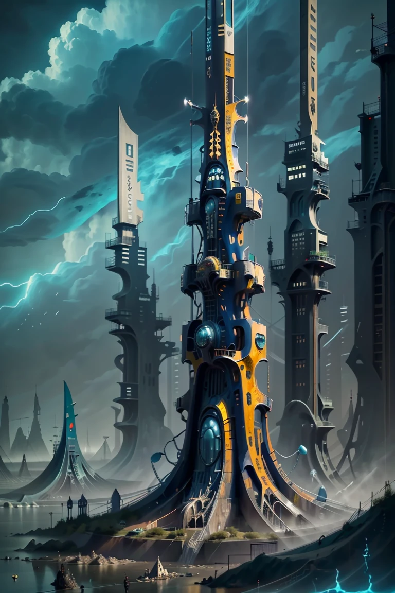 ((masterpiece,best quality)), <lora:Eldar_World:0.8>, Eldar_World, scifi, building, structure, still life, no humans, skyscraper, big modern city, blue glow, blue theme, swirling energy,
