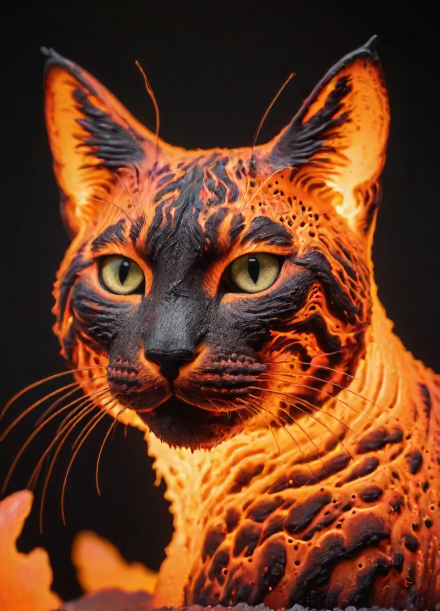 depiction of a cat made out of glowing hot iron inside cold nitrogen, intricate, detailed, <lora:- SDXL - frzrenit_red_hot_nitro_V2.0:.8>
