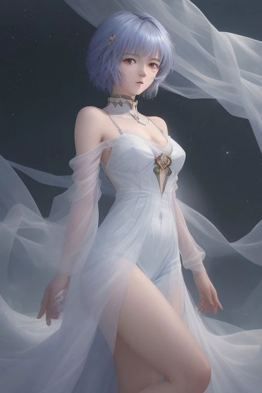 1girl,<lora:Ayanami:10.0>, a young woman, ethereal, breathtaking  background,