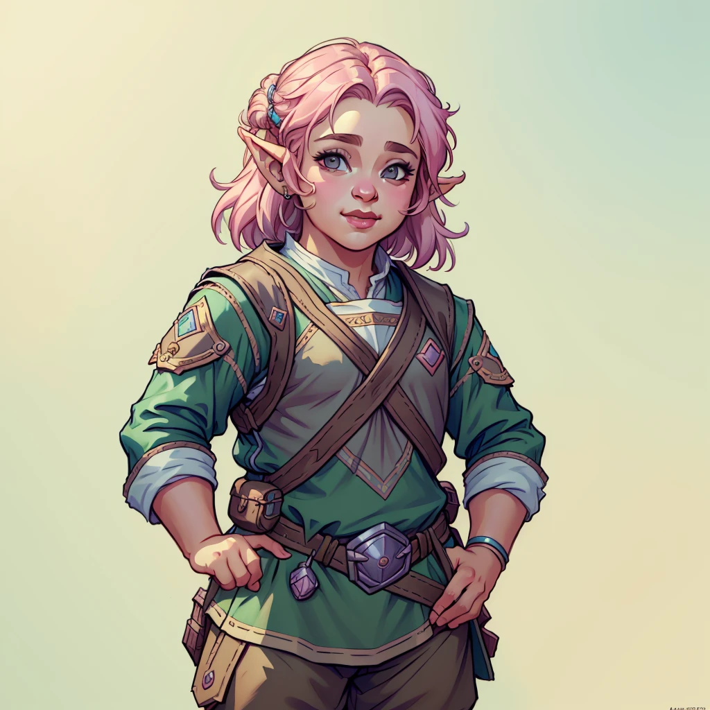 <lora:Fantasy_Races:1> (halfling), masterpiece:1.2, best quality in pastel colours, trending on Artstation, CG society