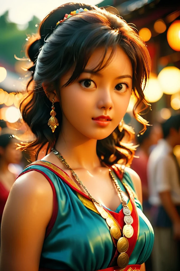 analog film photo of (masterpiece,best quality,ultra high res:1.1),(photo-realistic:1.1),looking at viewer,side_light,bokeh,beautiful face,exquisite face,skin texture,1girl,22yo,
(sweat and pure:1.2),enjoy this wet orgasm,
<lora:xiaomai_XL_0_:1>,xiaomai,
gypsy costume, colorful skirts, coin accessories, cultural fair,, faded film, desaturated, 35mm photo, grainy, vignette, vintage, Kodachrome, Lomography, stained, highly detailed, found footage