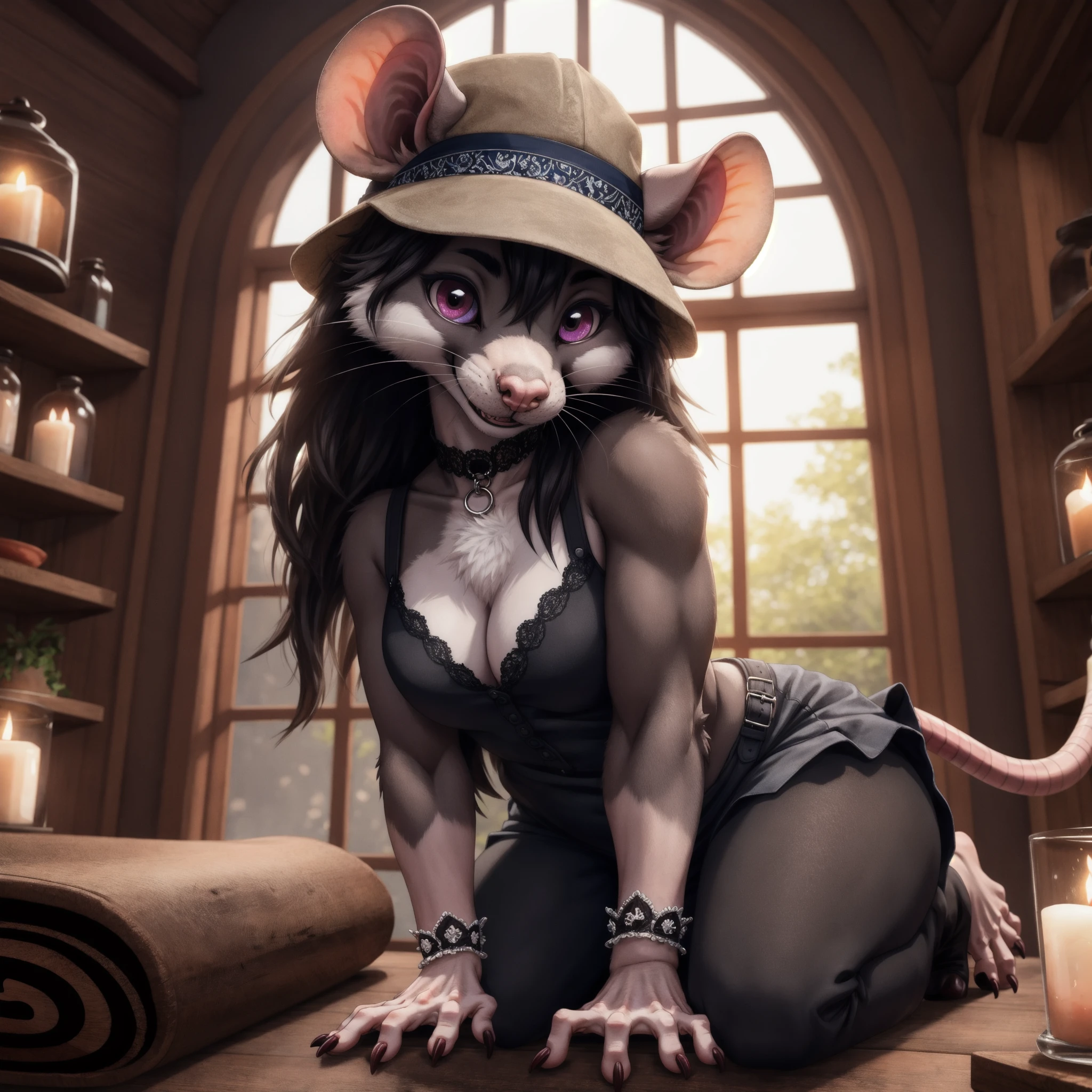 UHD 8k, HDR+, cute female [rat], intricately detailed