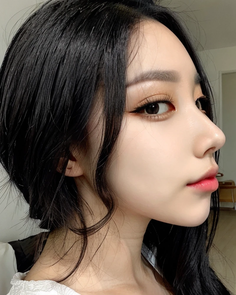 <lora:Sexy-Korean:1>  black straight hair, black eyes, just face,  <lora:epi_noiseoffset2:1> <lora:LORA-XenoDetailer-v2:1>