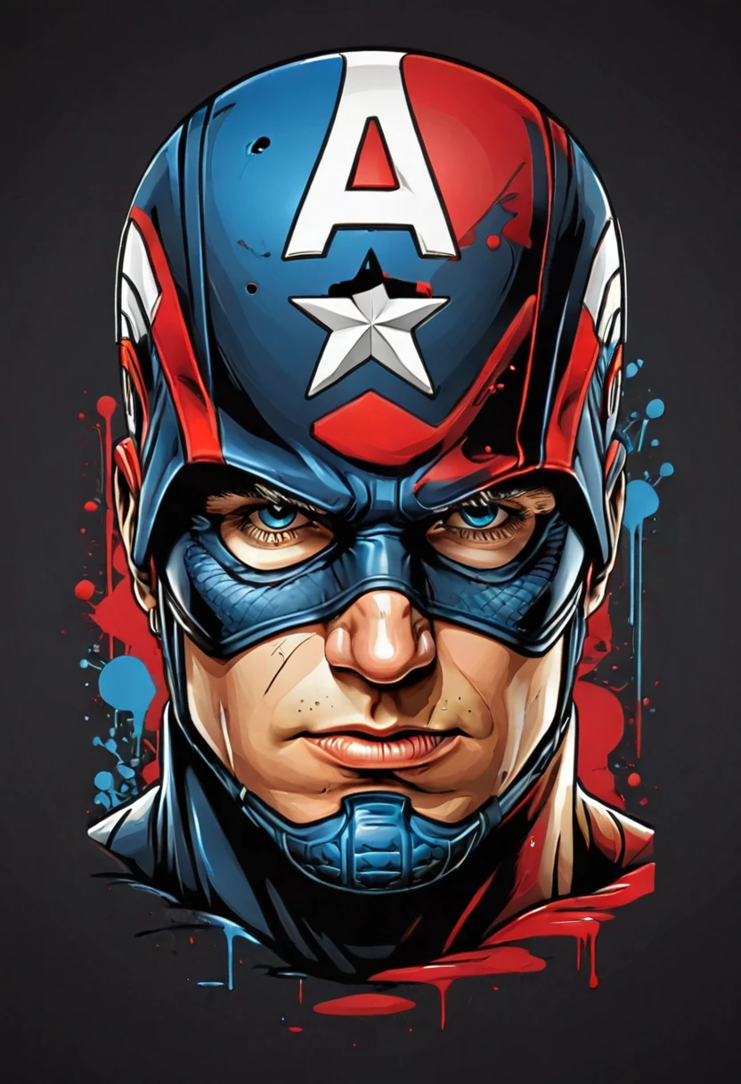 captain america, <lora:wildlife-sdxl:1> t-shirt_design