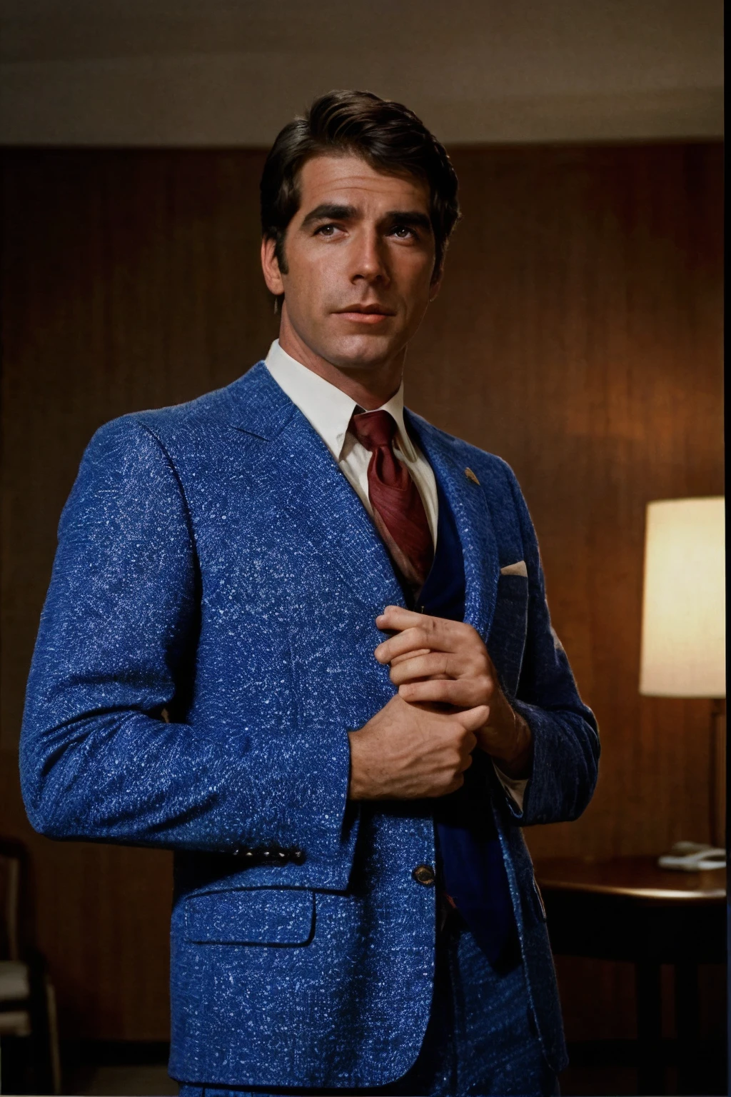 analog film photo solo, tstyle, realistic, ((vintage photo)), (((man:1.5), (male:1.5), person, 1boy, caucasian man)), (((frustrated):1.2)), (((blue suit:1.3))), ((forgotten spaceship graveyard)), ((dynamic poses)), high detailed, (cinematic shot:1.3), PA7_Human-Likeness, (PA7_Photo:1.2), 8k, clear facial features, pastel themed colorgrade, in style of Yousuf Karsh, <lora:PAseer-SD15-LCM Quick:1> <lora:picxer_real:.5> <lora:ReaLora:.2> skin <lora:TStyle_-_Photography_Style:.4>  <lora:[US]_-_Sam_Elliott:1> samelliott . faded film, desaturated, 35mm photo, grainy, vignette, vintage, Kodachrome, Lomography, stained, highly detailed, found footage