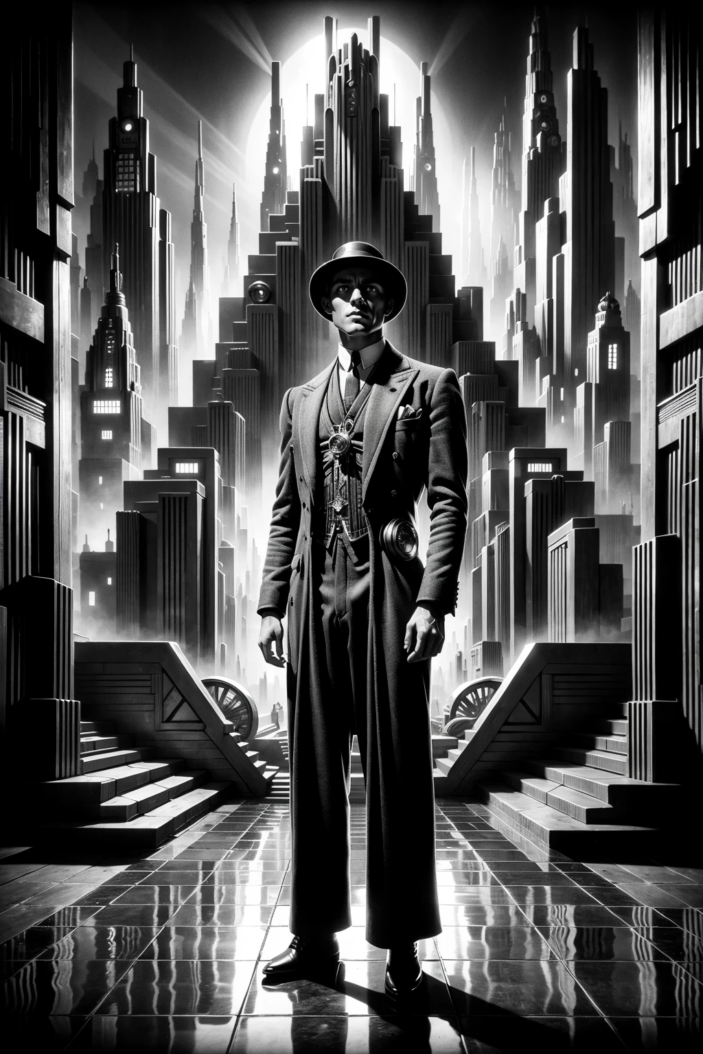 1 moeda bonita ((solo)) (((Anthropomorphic,))) , corpo inteiro,centrado, com roupa de dinheiro,top hat on the head,fundo urbano, ultra-realista, luz do meio-dia,