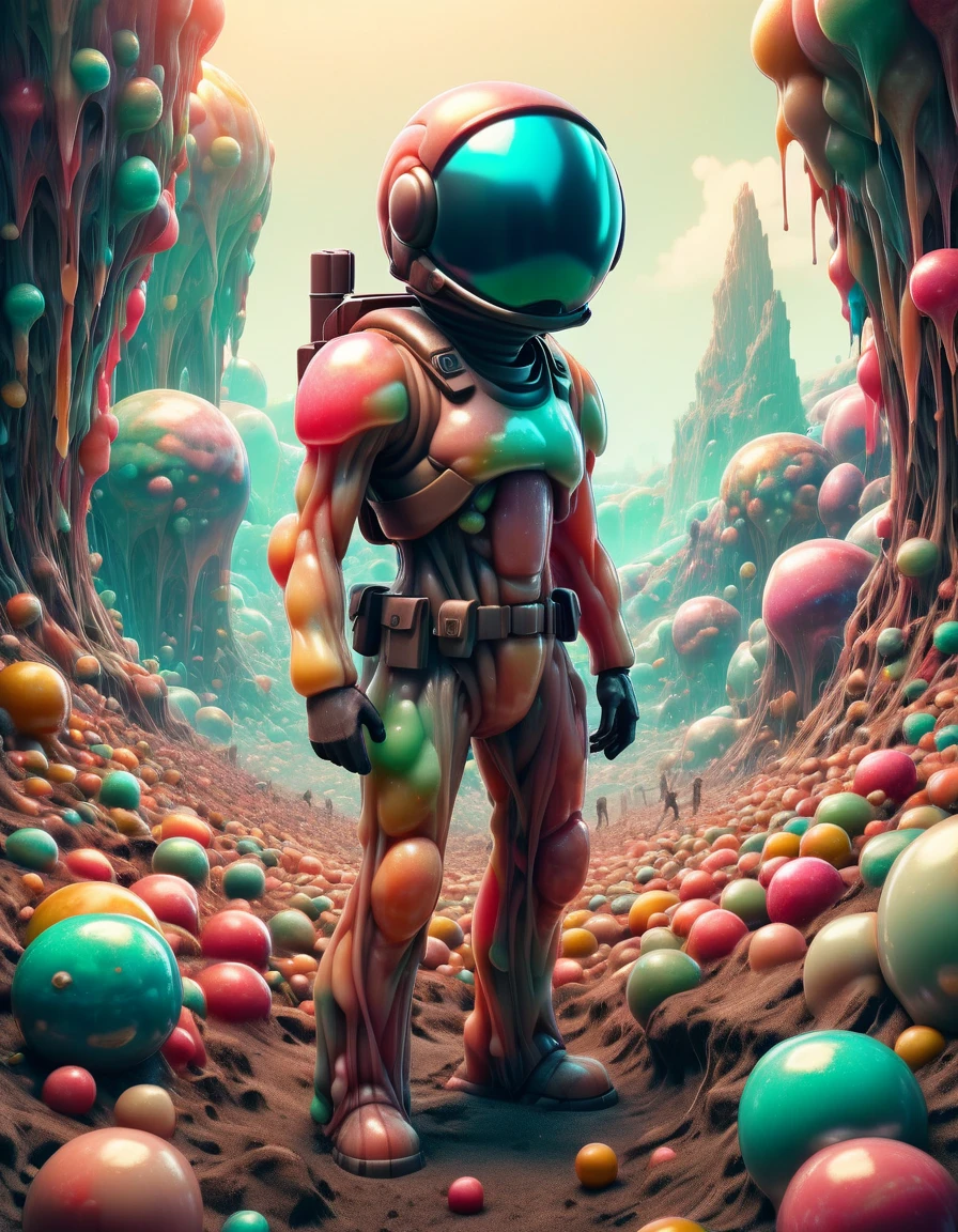 by Zdzislaw Beksinski and by Marc Simonetti, (terragenous , Faded Polaroid Photo but extremely beautiful:1.4), (intricate details, masterpiece, best quality:1.4) , Fortnite Art Style, 3D cartoon, colorful, Fortnite Art Style, , looking at viewer, dynamic pose, ral-bubblegum <lora:ral-bubblegum-sdxl:1> ral-bubblegum landscape