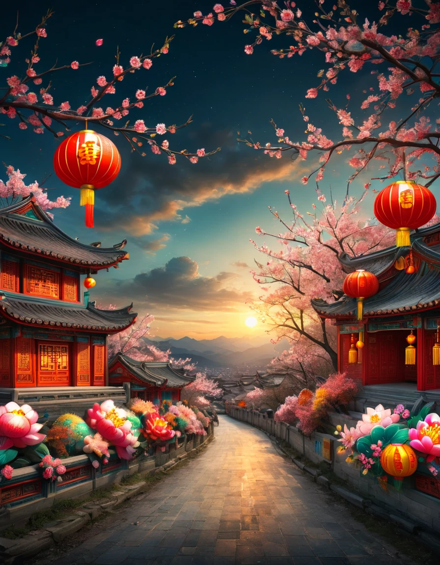 natural lighting, soft lighting, sunlight, HDR (High Dynamic Range), Maximum Clarity And Sharpness, Multi-Layered Textures,nightsky background, ral-springfestival <lora:ral-springfestival:1>