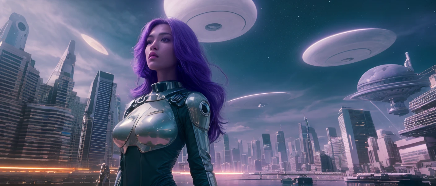 1girl, (human:0.7),(alien:0.3) woman, space explorer, uniform, alien city, techno-organic construction, cloudy sky, moons, pov,
film still, professional cinematography, ultrarealistic, shot on Fujifilm XT-5, Sundance Film Festival Grand Jury prize, masterpiece, 8k, uhd, hdr, dynamic, vibrant colors, purple,
scifi, surreal, psychedelia
<lora:LORA-XenoDetailer-v3A:0.2> <lora:DirectedByWKW_v1:1>