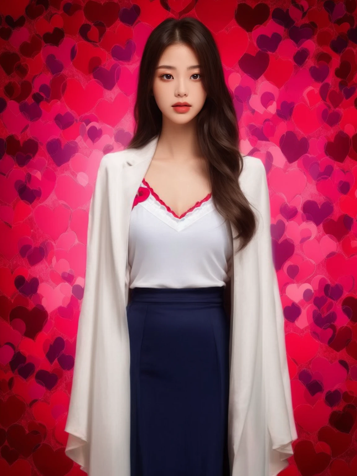 lady, long hair, upper body, heart background, masterpiece,best quality <lora:Copax_StyleMix_5_Heart:1>