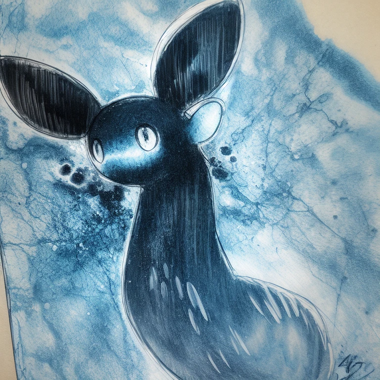 <lora:chillet:1>chillet, vivid blue,(posing sketch), (monochrome),chemigram,