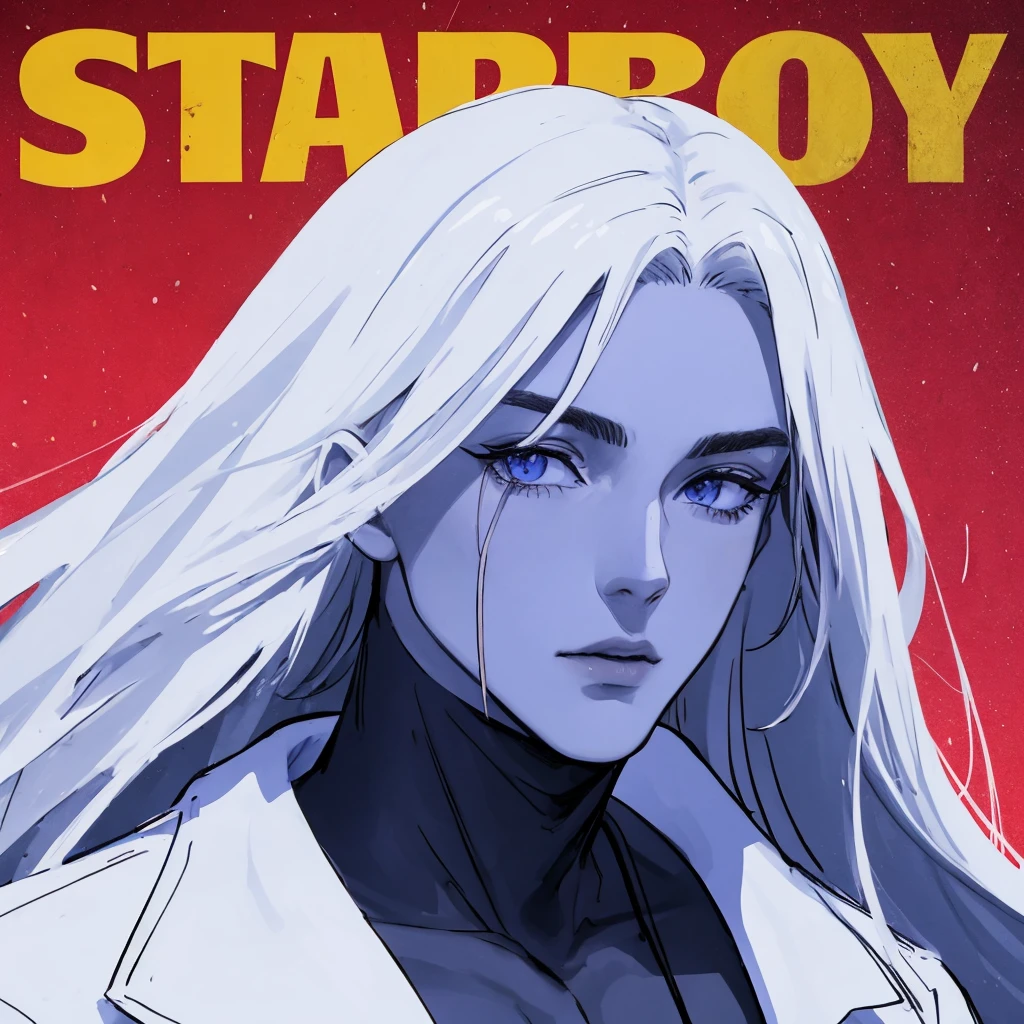 red background, 1boy, parody, solo, looking at viewer, <lora:star_boy-10:1>