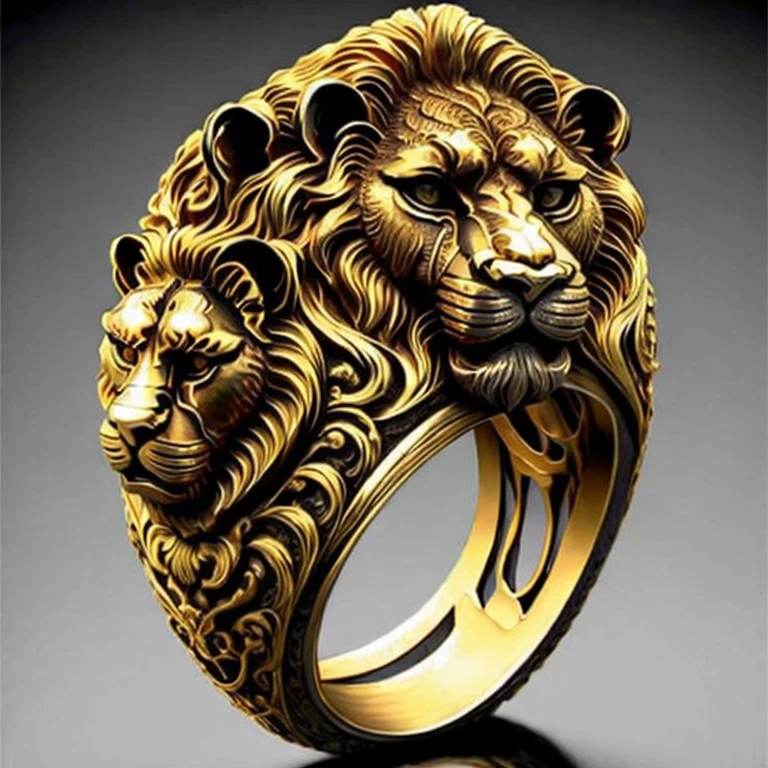 ring, no human, lion, simple background, masterpiece,best quality  <lora:Copax_StyleMix_2_Ring_Animal:1>