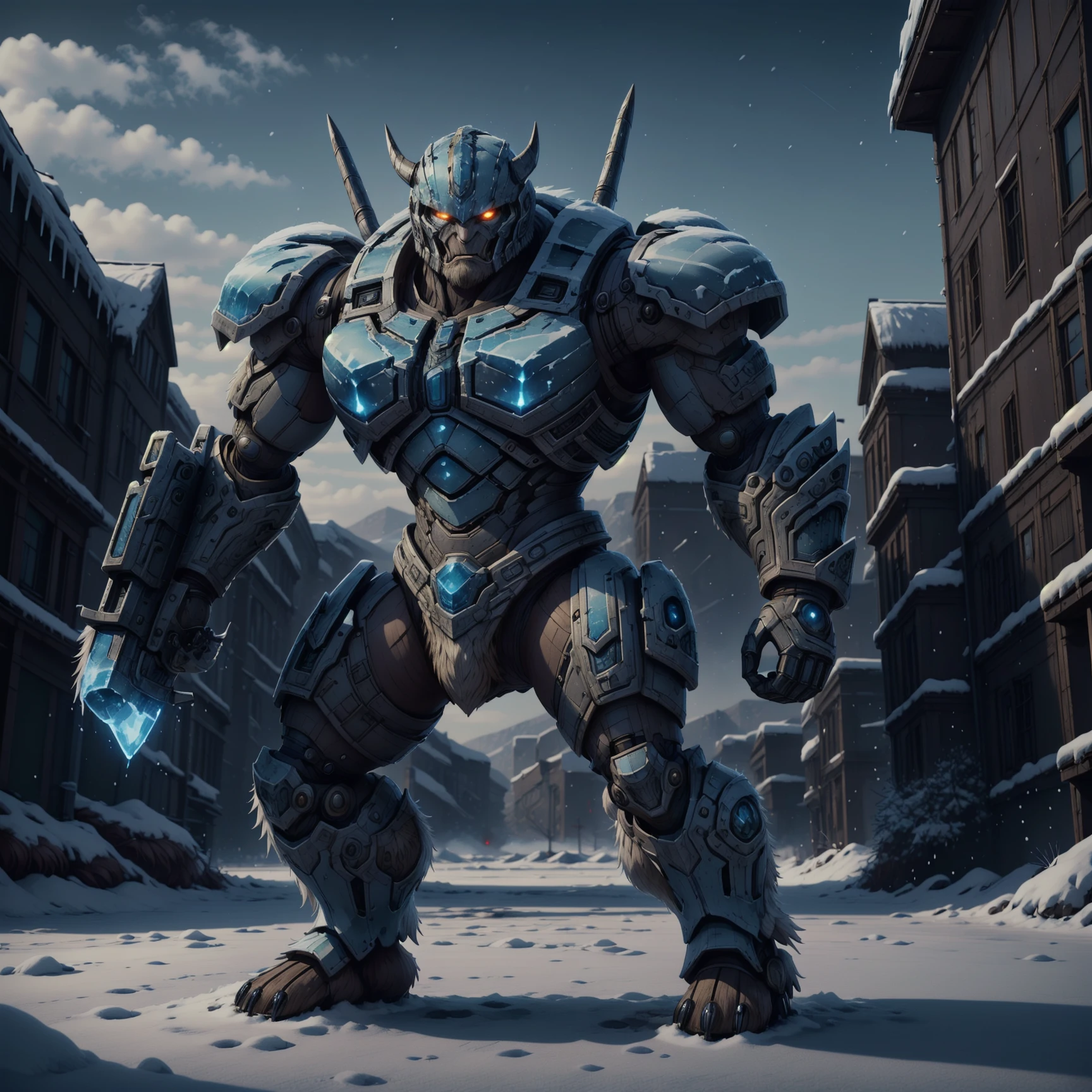 masterpiece, best quality, expressive eyes, absurdres, <lora:VikingWorld:1> vikingworld, battle mecha