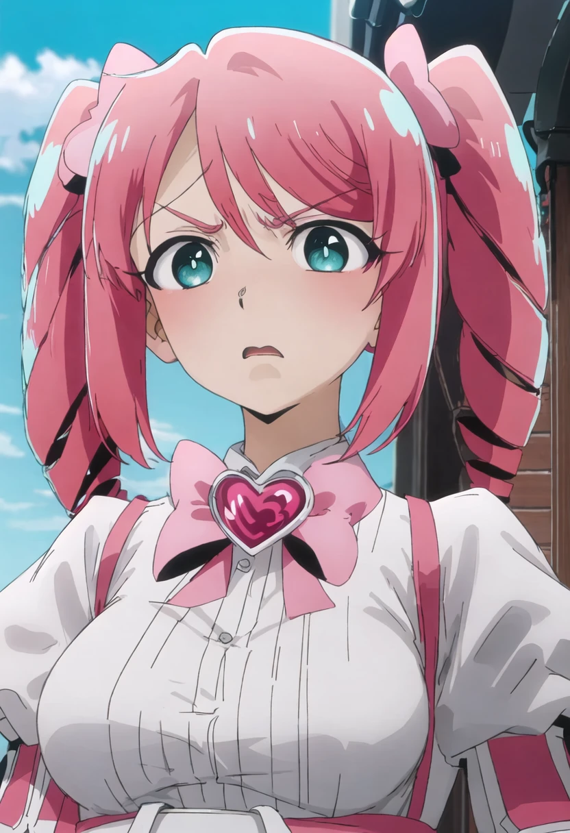 best quality, masterpiece, highres, solo, {haruka_hanabishi_mahoushoujoniakogarete:0.90}, angry, annoyed, portrait, looking at viewer