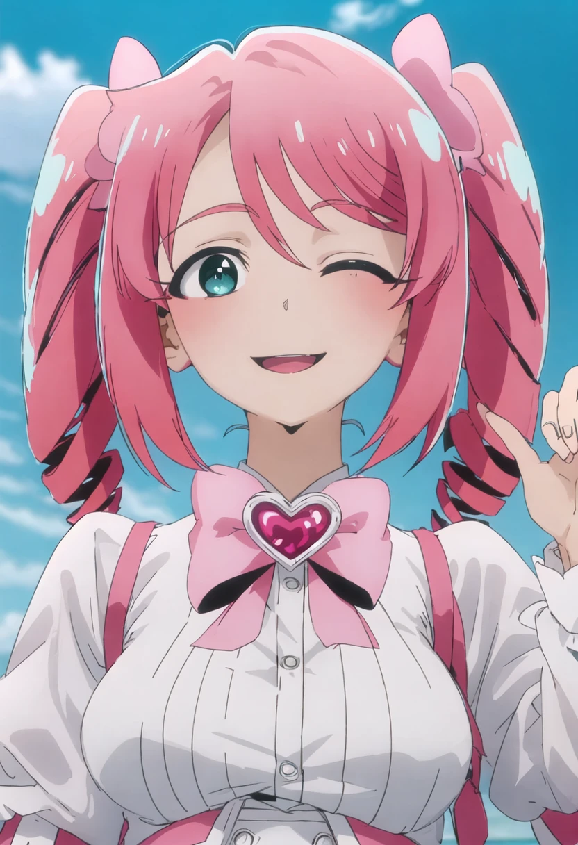 best quality, masterpiece, highres, solo, {haruka_hanabishi_mahoushoujoniakogarete:0.90}, evil_grin, evil_smile, grin, portrait, looking at viewer