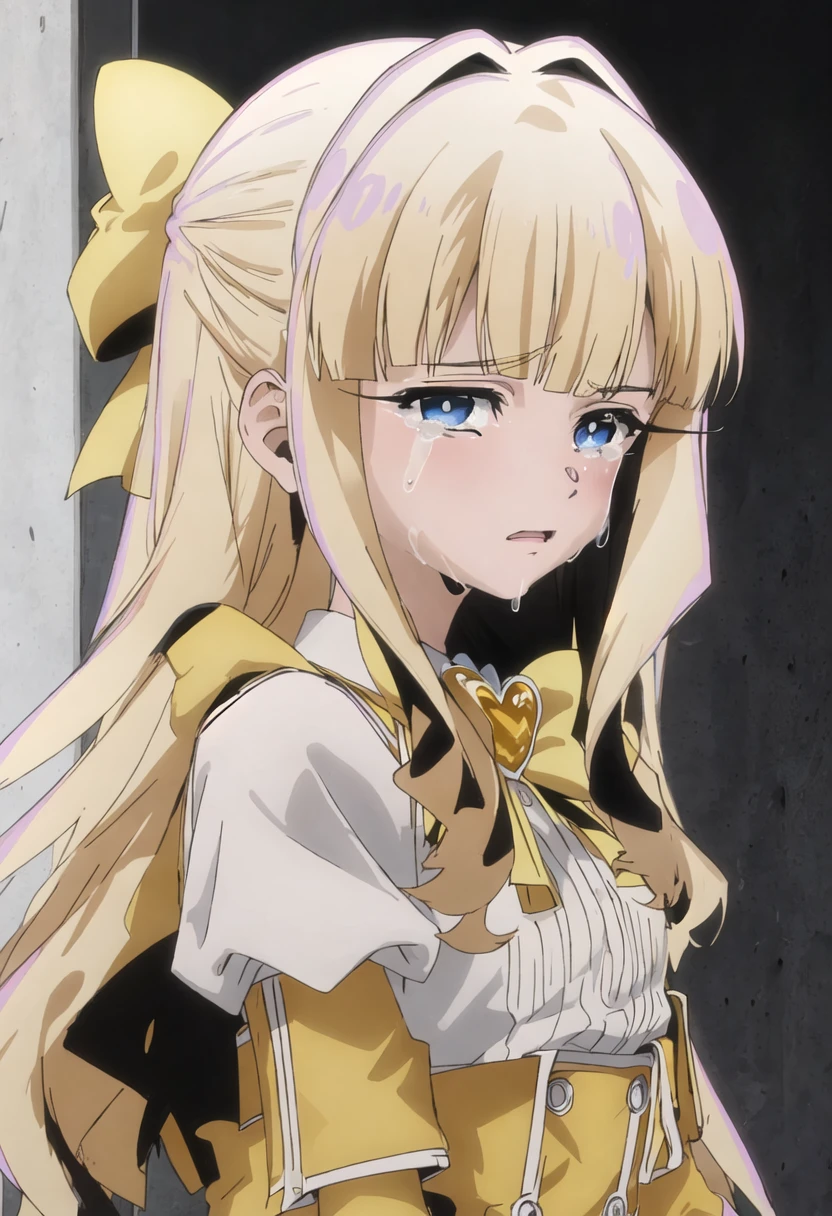best quality, masterpiece, highres, solo, {kaoruko_tenkawa_mahoushoujoniakogarete:0.90}, crying, sobbing, tears, portrait, looking at viewer