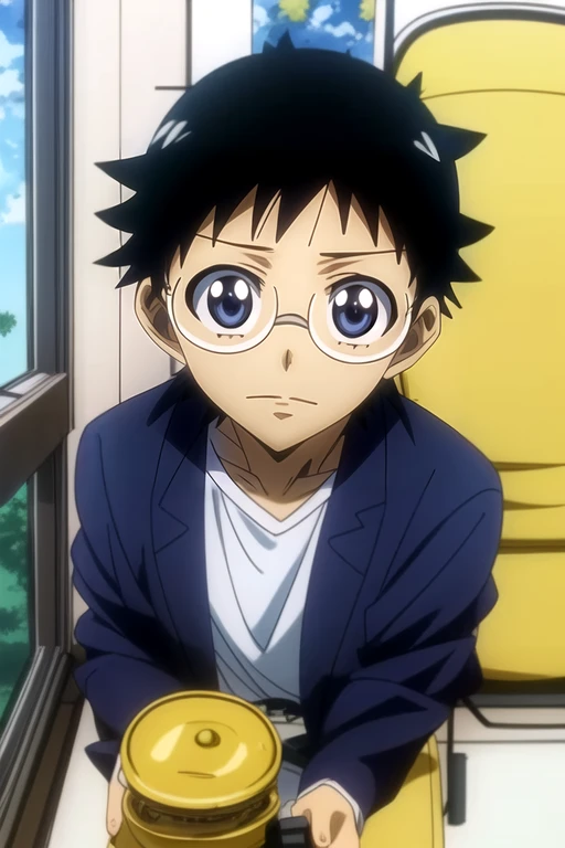(best quality:1.1), (masterpiece:1.4), movie still, , , depth of field, , (anime:1.4), 1boy, solo, male focus, <lora:sakamichi_onoda:0.82>, sakamichi_onoda, black hair, blue eyes, glasses, , hard science fiction,