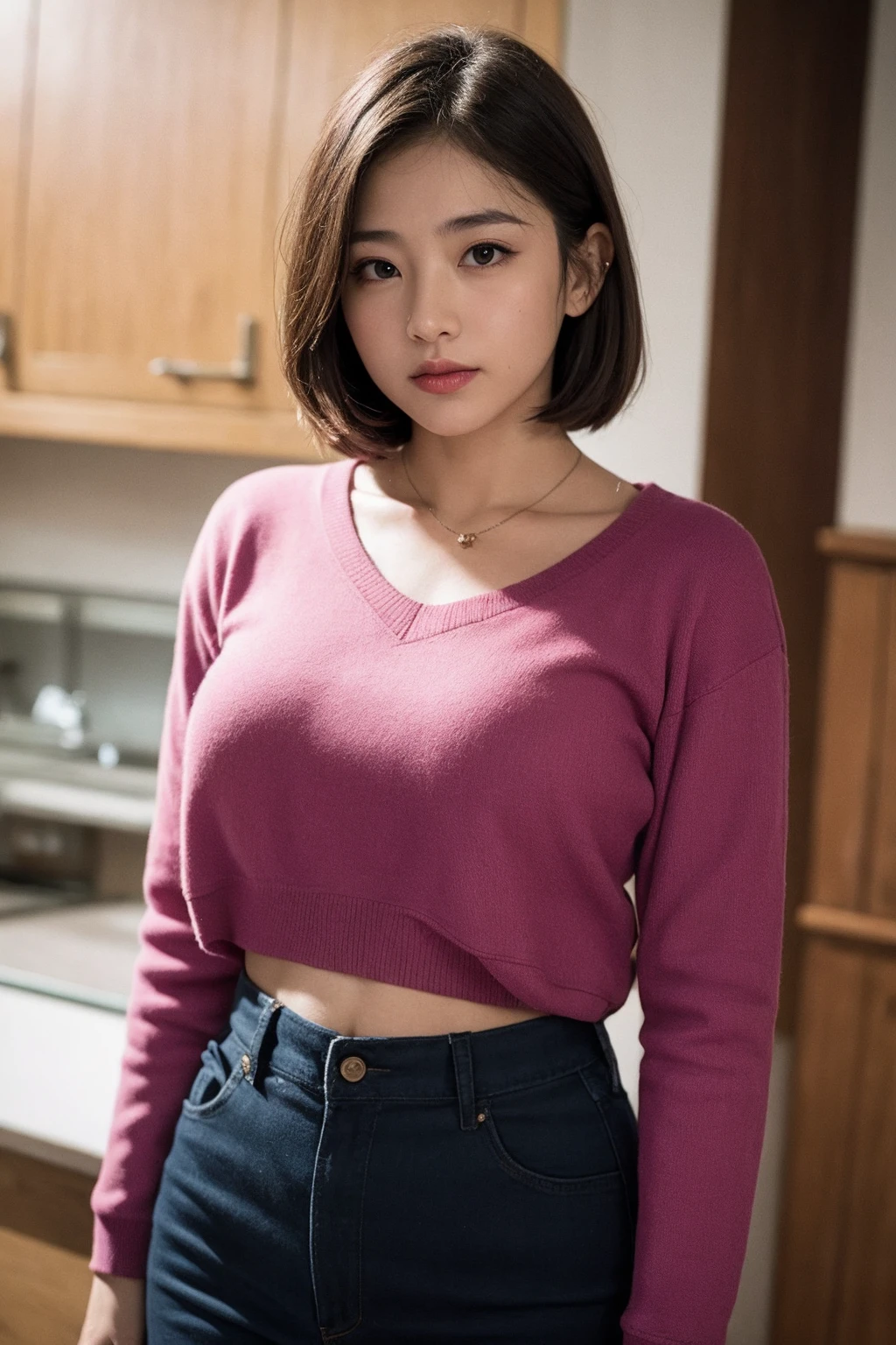 (masterpiece:1.3), (8k, Realistic, Raw photo, highest quality: 1.4), (Real Skin), Beautiful Skin, Charm, Ultra High Resolution, Small :1.5、Smiliface:1.5、Beautiful OL:1.5、locker room:1.5、short ha1.5、Wearing a jacket:1.5、blouse:1.5、Very large breasts:1.5、s5、Tight Sk:1.5、Panty shot