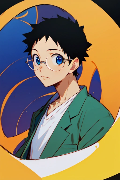 (best quality:1.1), (masterpiece:1.4), wallpaper, , upper body, , , , 1boy, solo, male focus, <lora:sakamichi_onoda:0.74>, sakamichi_onoda, black hair, blue eyes, glasses, , , dark tunnel,