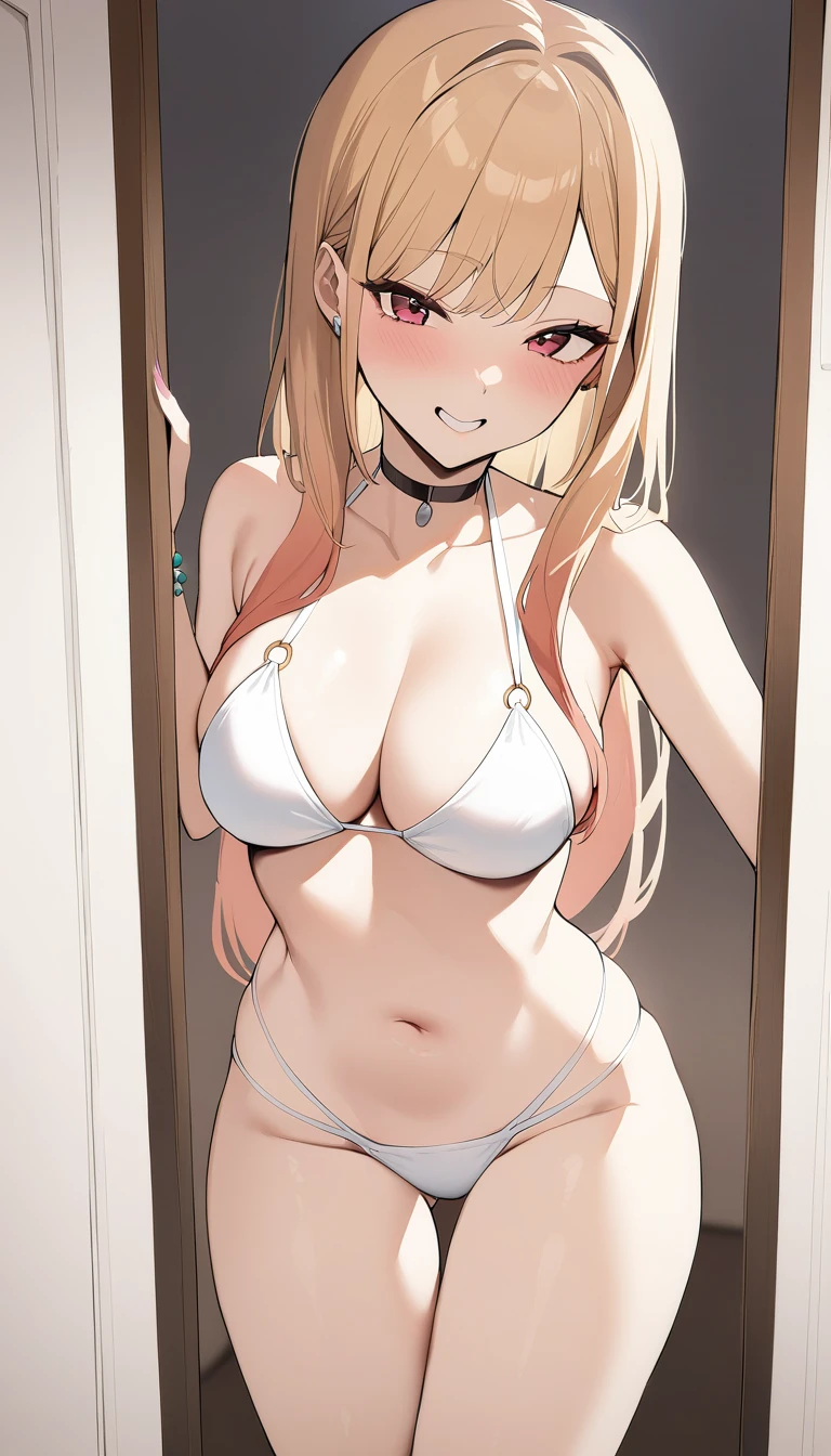 1girl, kitagawa marin, sono bisque doll wa koi wo suru, rating:sensitive, bikini, white bikini, thigh gap,
masterpiece, best quality, high quality <lora:marin_2:1>