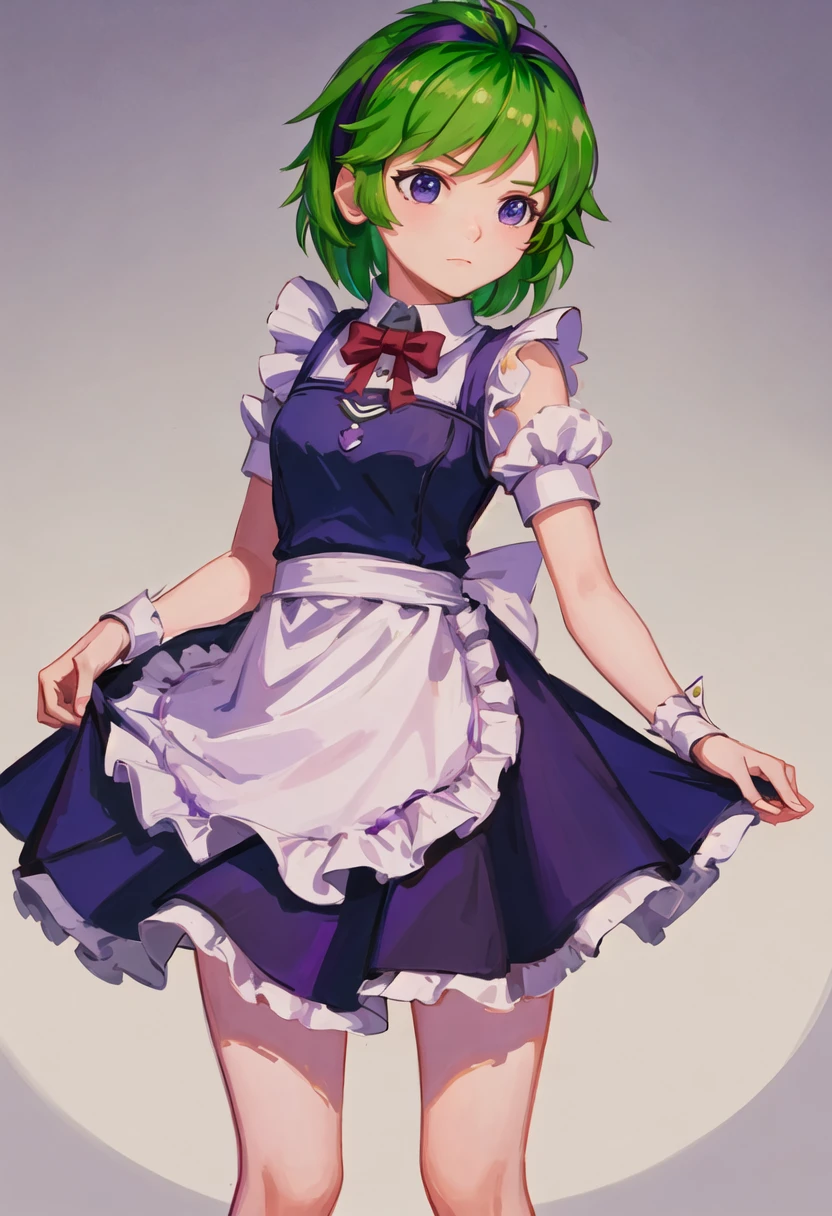 best quality, masterpiece, highres, solo, {nino_fireemblem:0.90}, {maid:1.40}, {long maid dress:1.15}