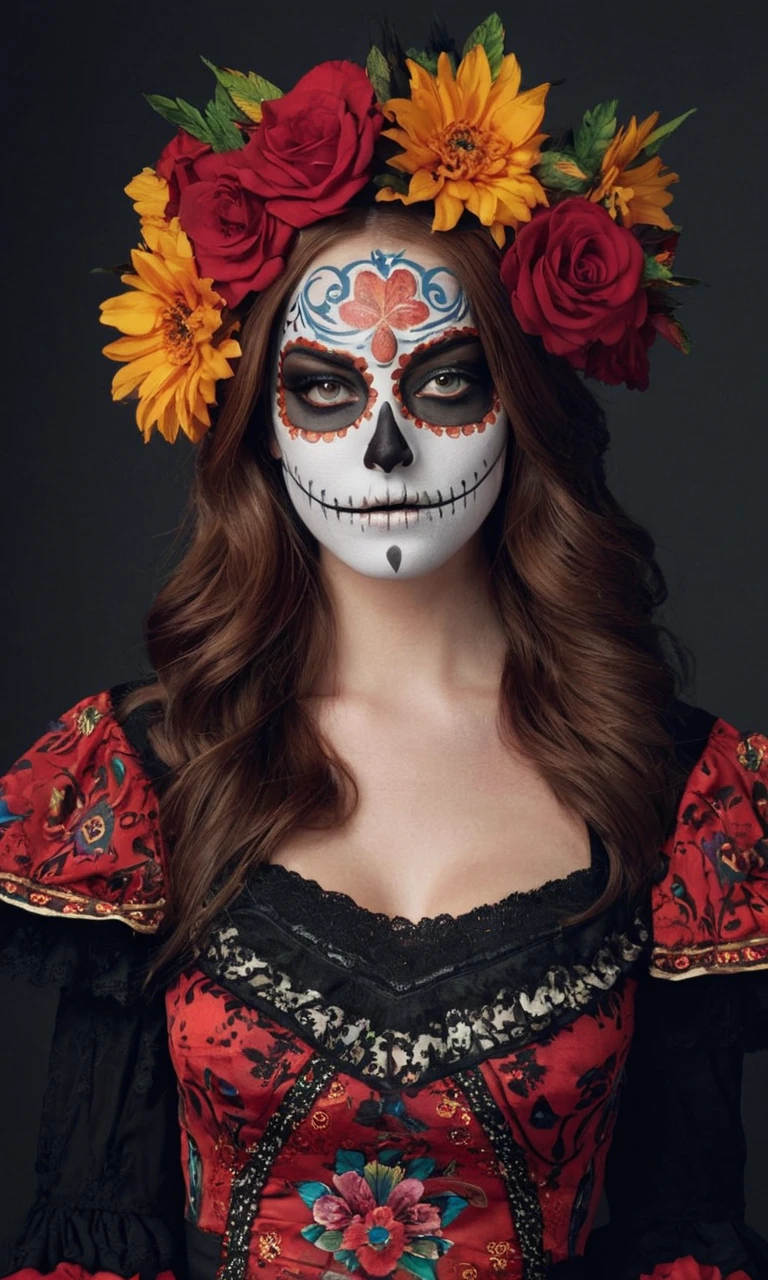 ((woman in katr1na face paint:1,catrina crown, talavera dress)),photo of sks woman,<lora:CatrinaMulti_byDevDope.safetensors : 1>
<lora:lora_emmastone_v1_from_v1_160 : 1>