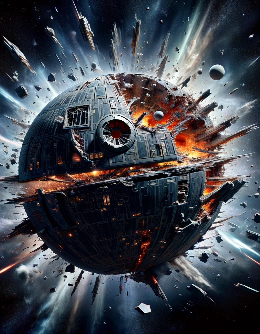 star wars, death star, in space, made of ral-vlntxplzn <lora:ral-vlntxplzn:1>